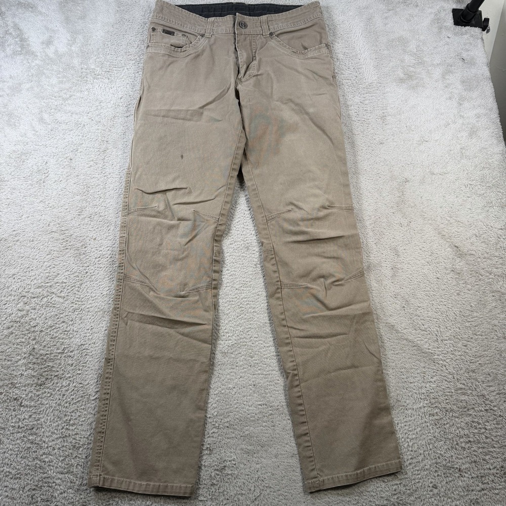 Kuhl Pants Mens 32x34 (Fit 32x32) Brown Kanvus Jean Utility Outdoor Hiking